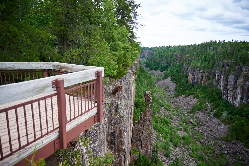 View of Ouimet Canyon from observation deck