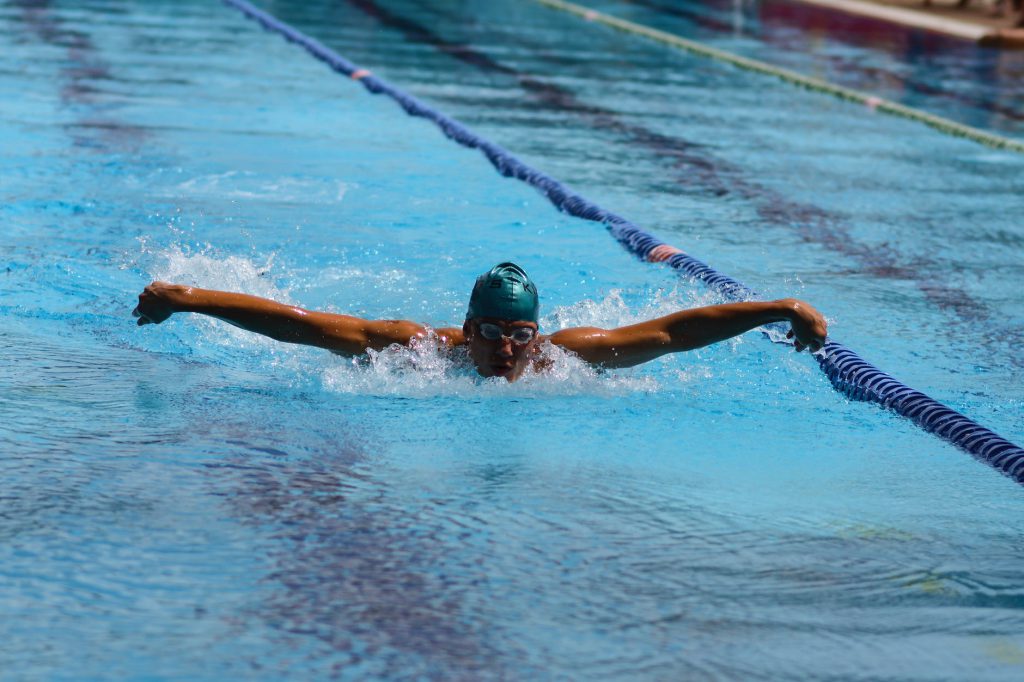 man swimming