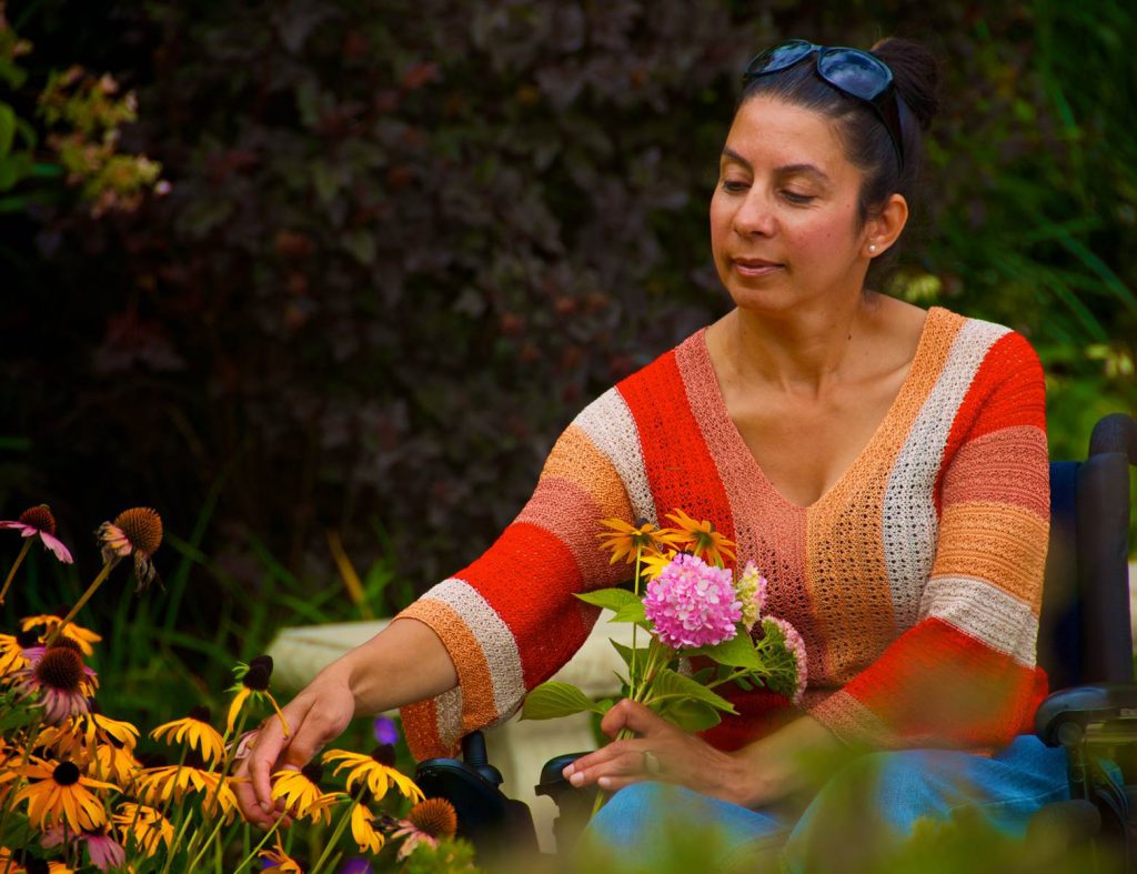 woman gardening