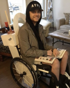 Toilet wheelchair costume
