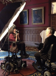 Maayan Ziv takes David Onley's photo