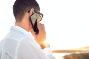 man talking on the phone
