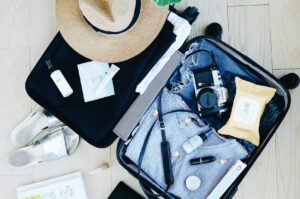 Packed suitcase