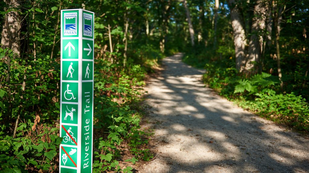Riverside Trail Sign at Pinery Provincial Park