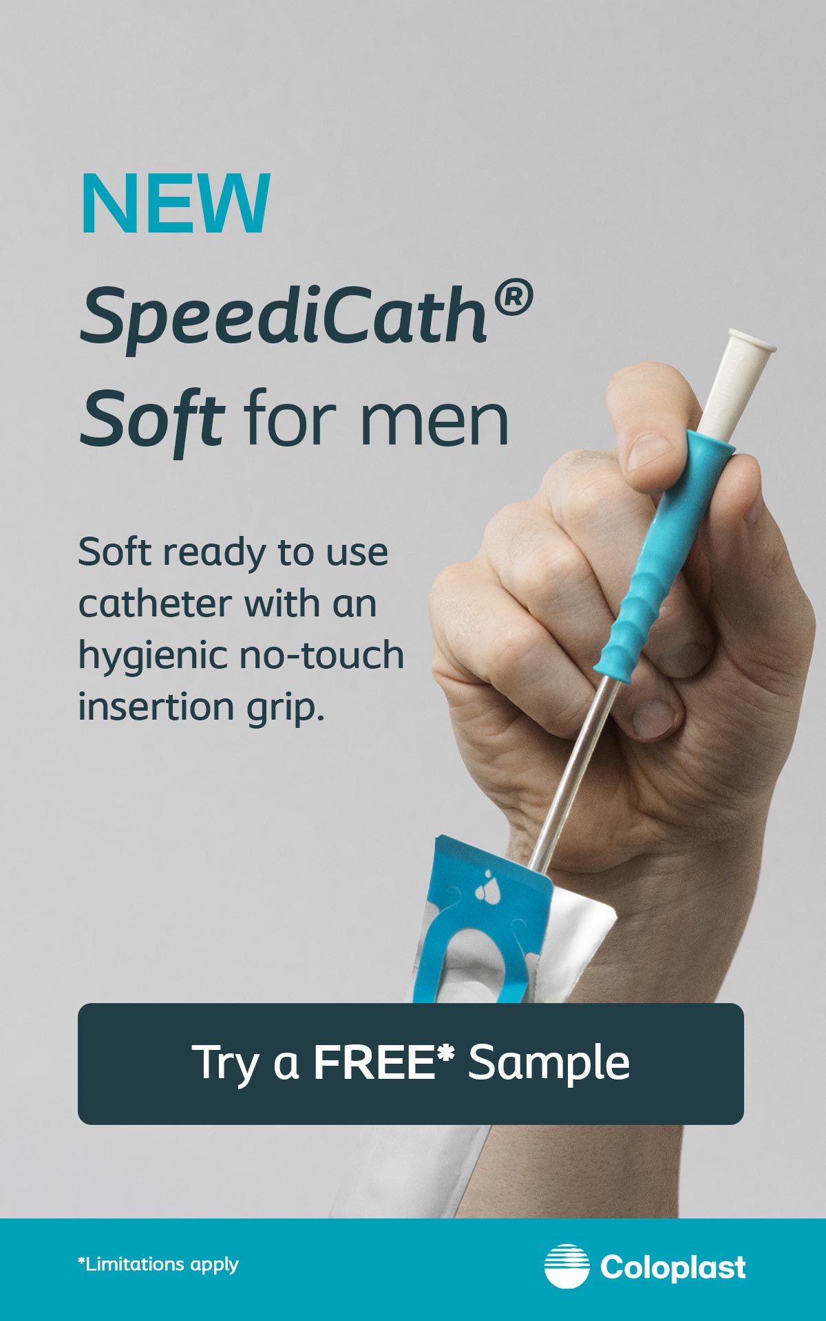 Coloplast - advert. SpeediCath Soft for men