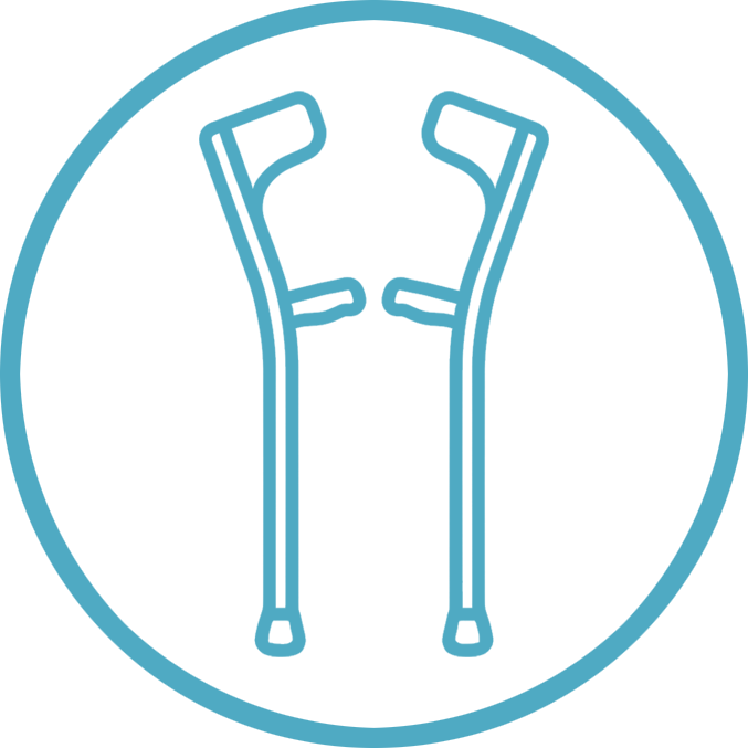 forearm crutches icon
