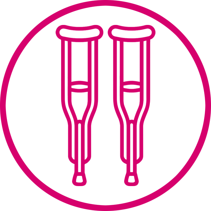 underarm crutches icon