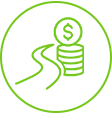 Financial recovery icon