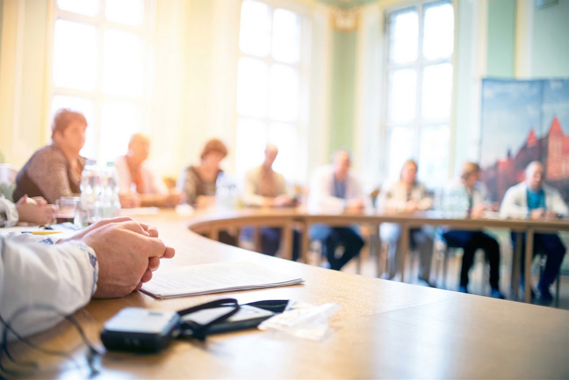 people around a boardroom table