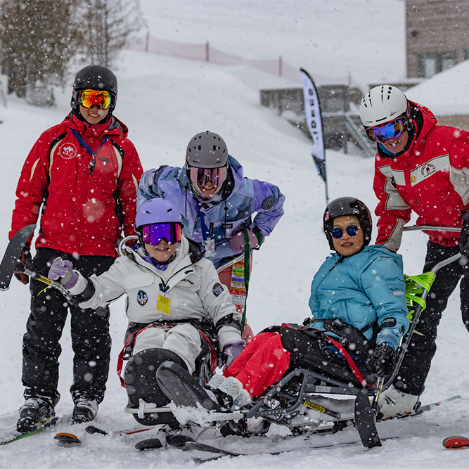 ski day participants and instructors