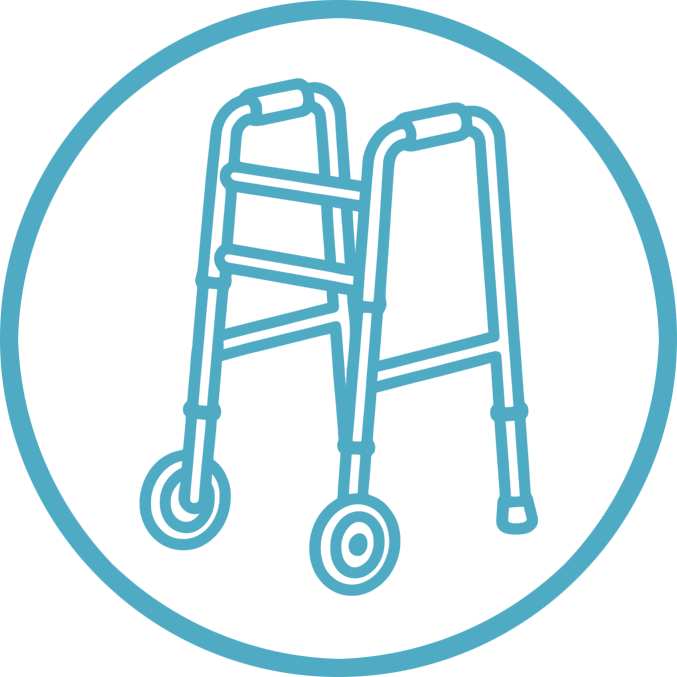 2-wheeled walker icon