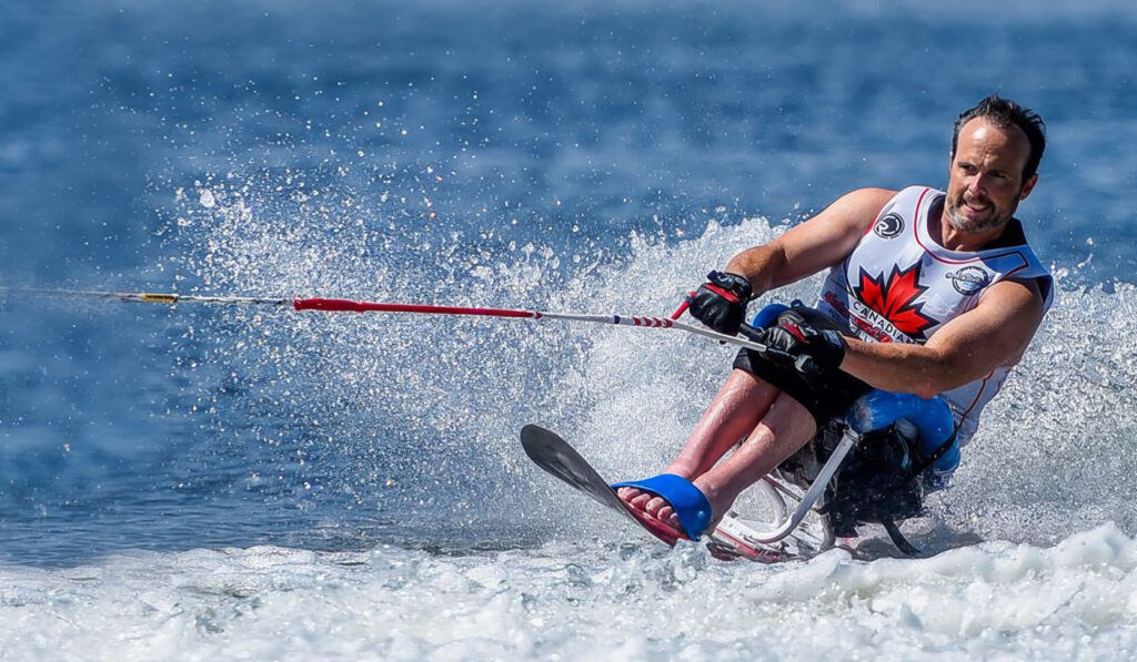 Jake waterskiing