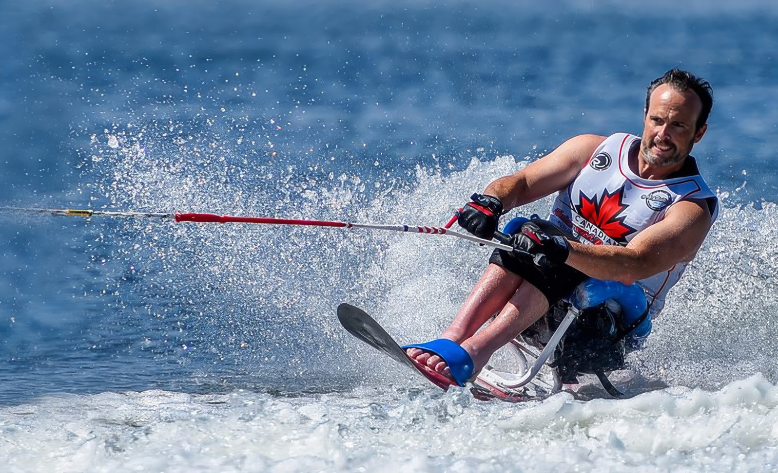 Jake waterskiing