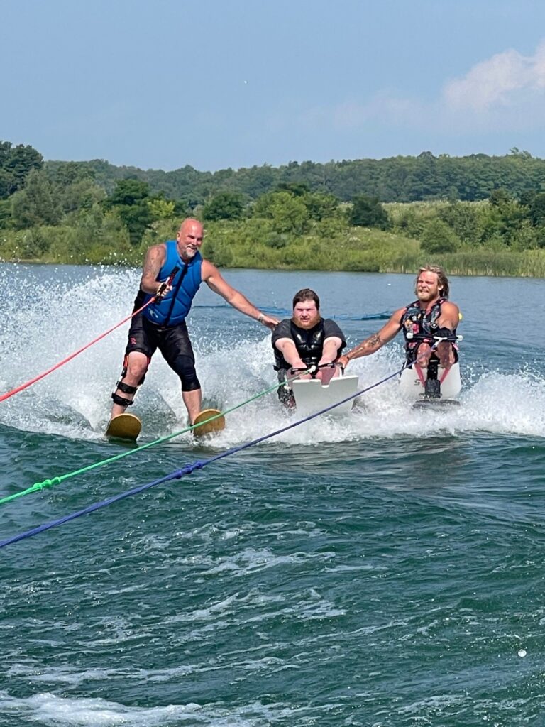 waterski on lake action shot